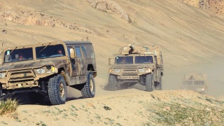 Chinese Armed Police Soldiers Fire Mortar Systems at Targets